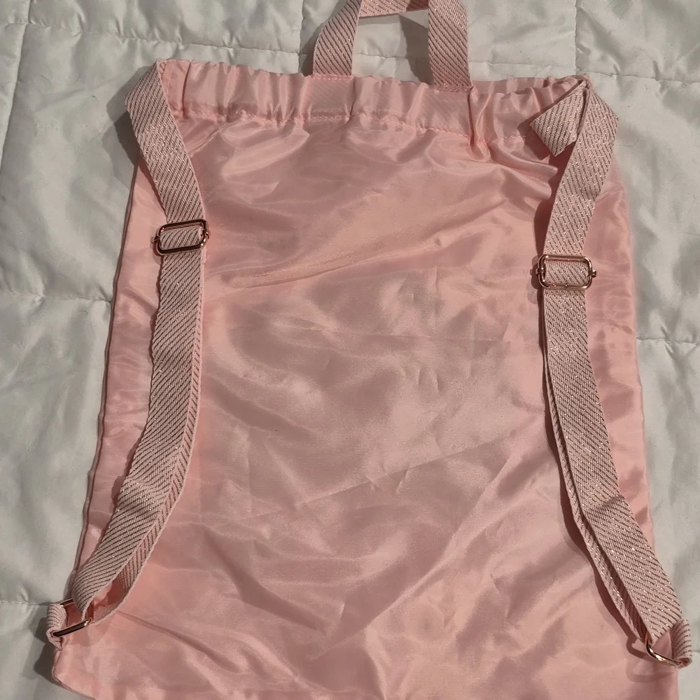 Disney Pink and Gold Drawstring Backpack